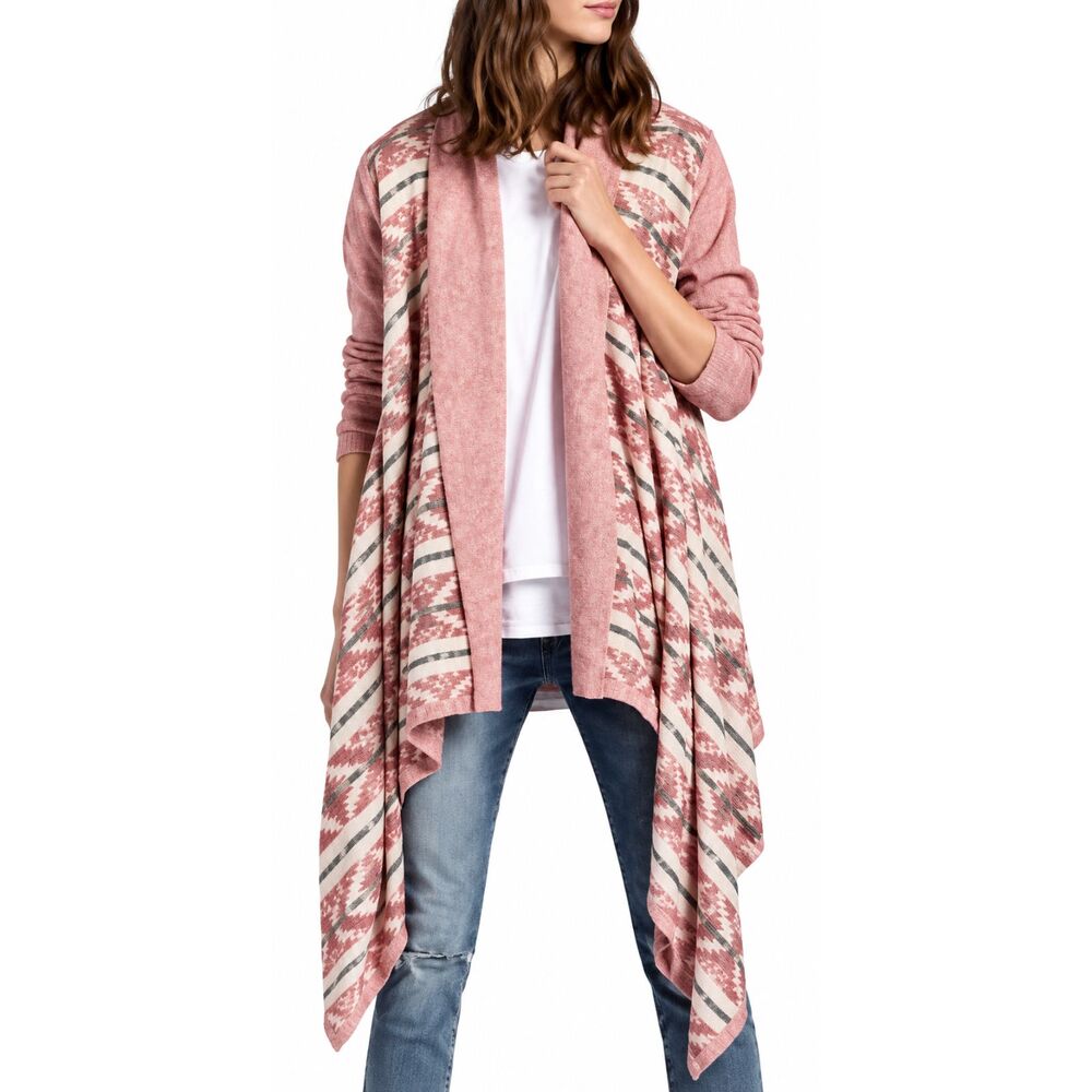 Lucky Brand Flyaway Cardigan Sweater Aztec Print Seen on TV Grey's Anatomy Sz S